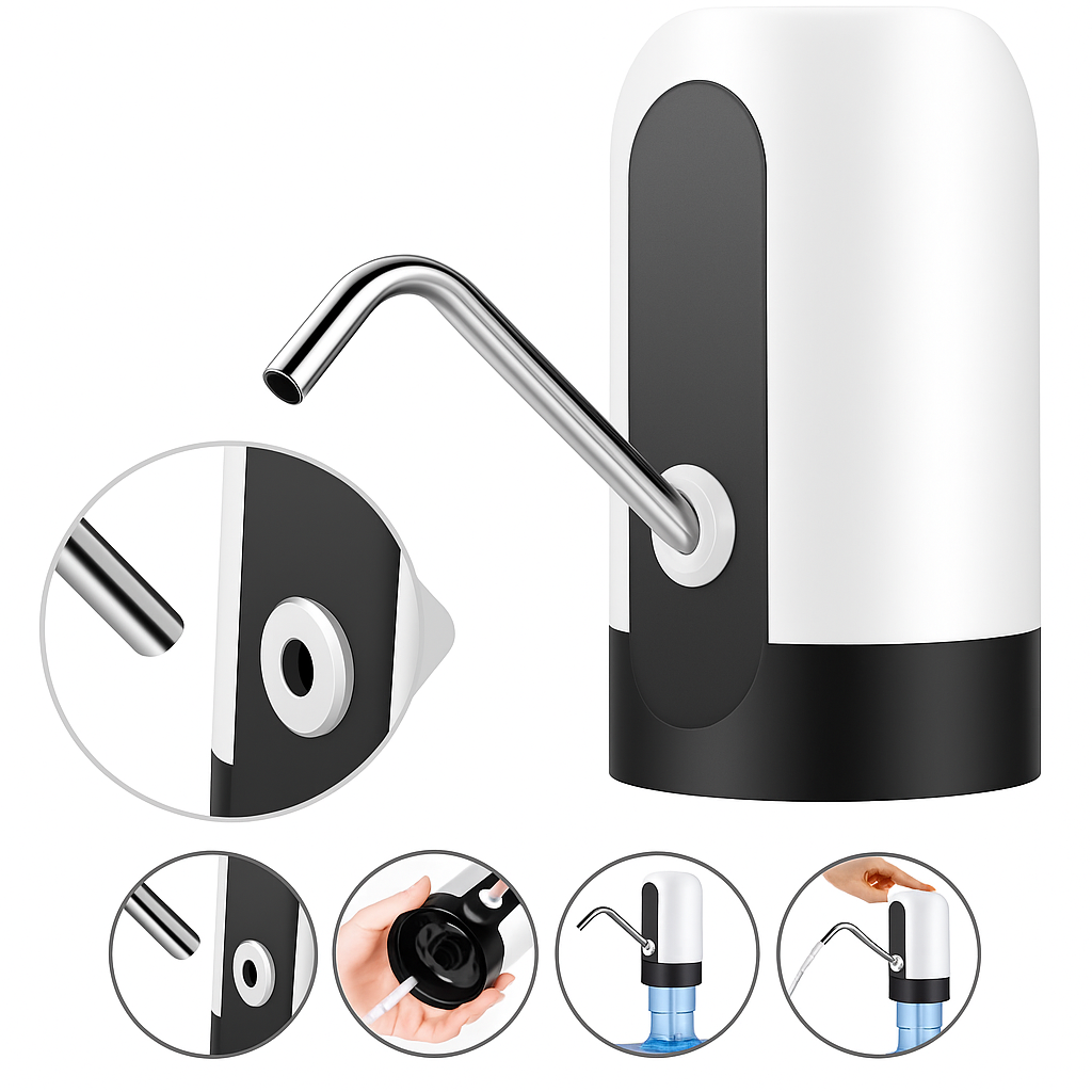 Automatic Rechargeable Water Dispenser Pump with One-Touch Button for 20L Bottles